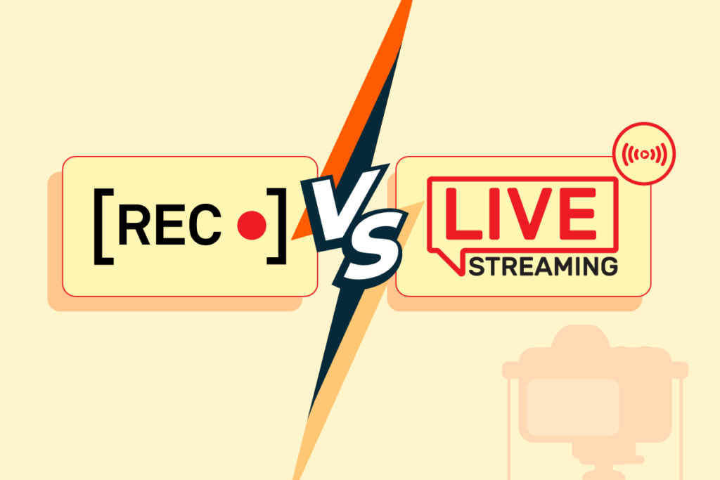 pre-record vs livestream formats